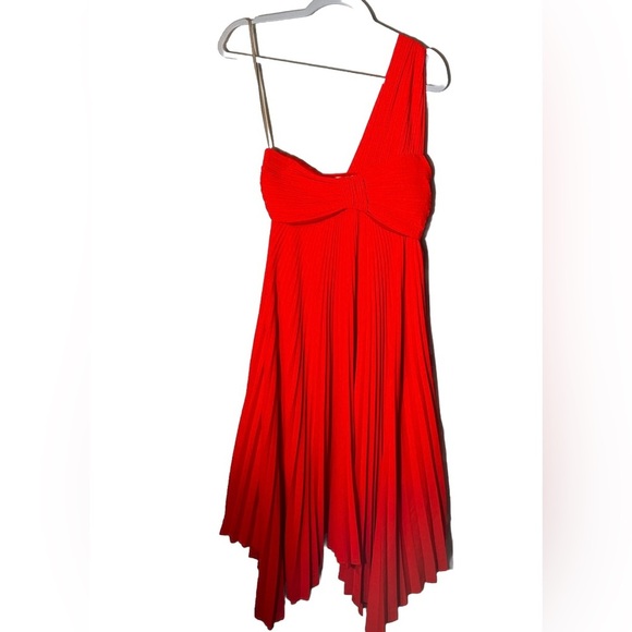 A.L.C one-shoulder plisse dress size 0 - Picture 9 of 16